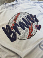 Load image into Gallery viewer, Braves Leopard Baseball on Silver