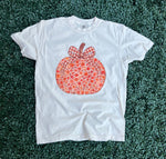 Load image into Gallery viewer, Fall 2025: Floral Pumpkin With Brown Gingham Bow on CC Ivory
