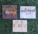 Load image into Gallery viewer, Daughter Of The King on Port &amp; Co Heather Dark Chocolate Brown
