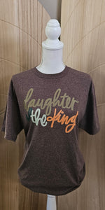 Load image into Gallery viewer, Daughter Of The King on Port &amp; Co Heather Dark Chocolate Brown
