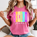 Load image into Gallery viewer, Polka Dot Grade Level Tees on Comfort Colors (Shown on Crunchberry)
