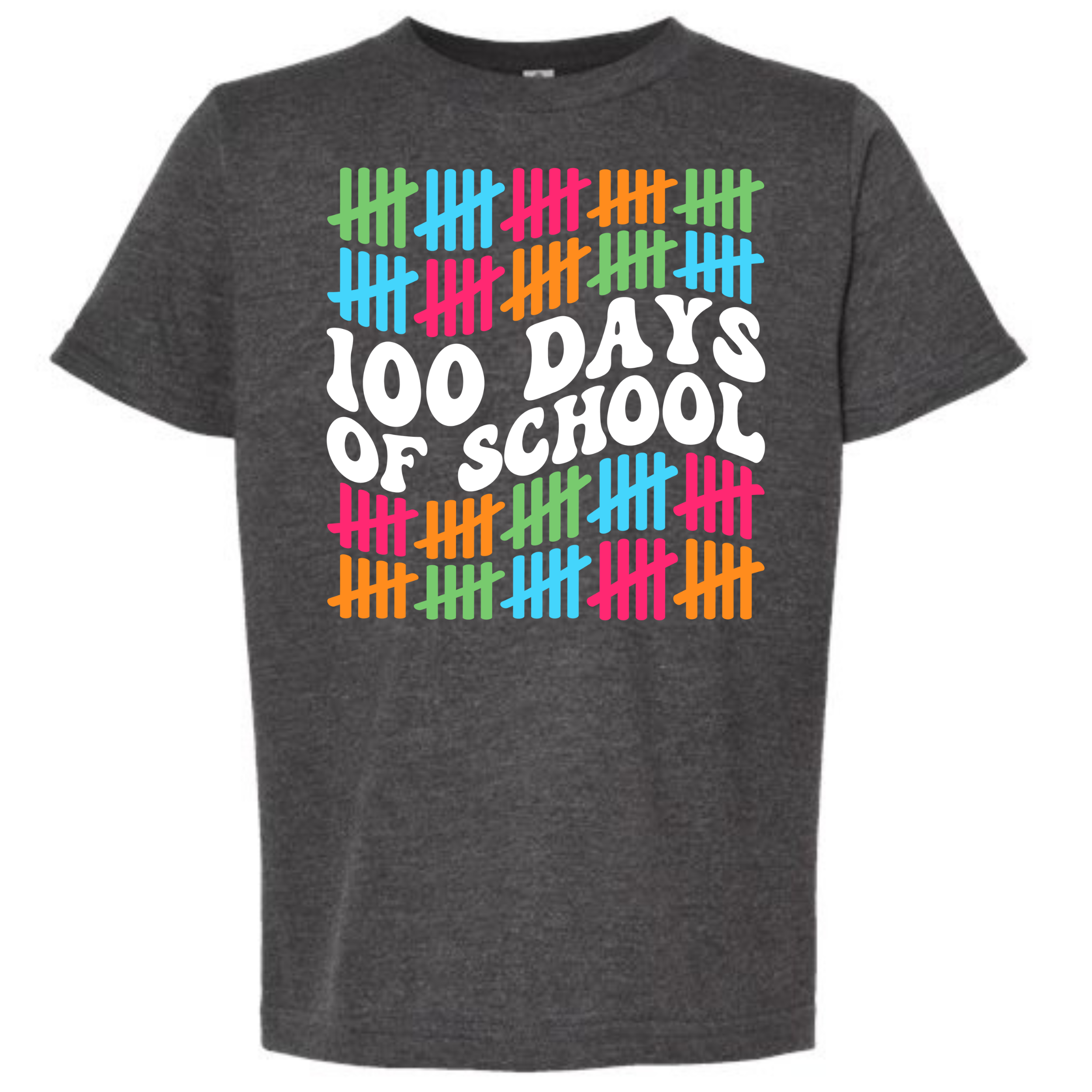 100 Days of School Count on Heather Charcoal - CLOSING WEDNESDAY 1/8