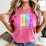 Load image into Gallery viewer, Polka Dot Grade Level Tees on Comfort Colors (Shown on Crunchberry)
