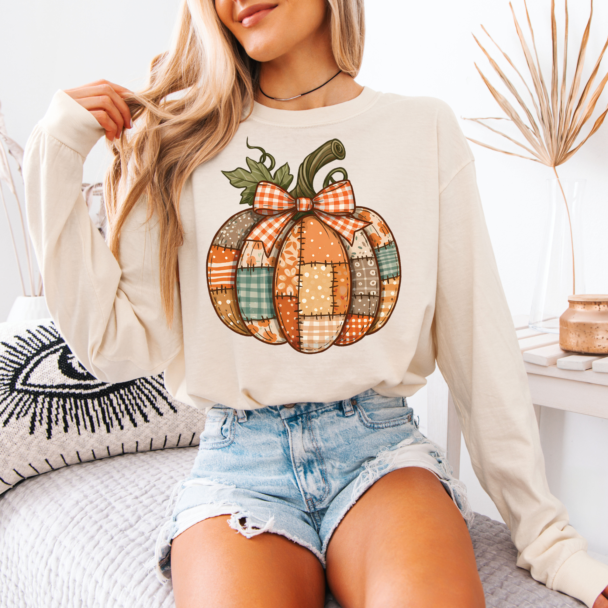 Fall 2025: Patchwork Pumpkin on Ivory CC