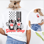 Load image into Gallery viewer, Custom Volleyball TWO PLAYERS with Flag on Gildan Sofstyle
