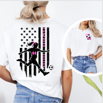 Load image into Gallery viewer, Custom GIRL Soccer Player on Gildan Sofstyle
