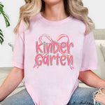 Load image into Gallery viewer, Preppy Bow Grade Level Tees on Comfort Colors (Shown on Blossom)
