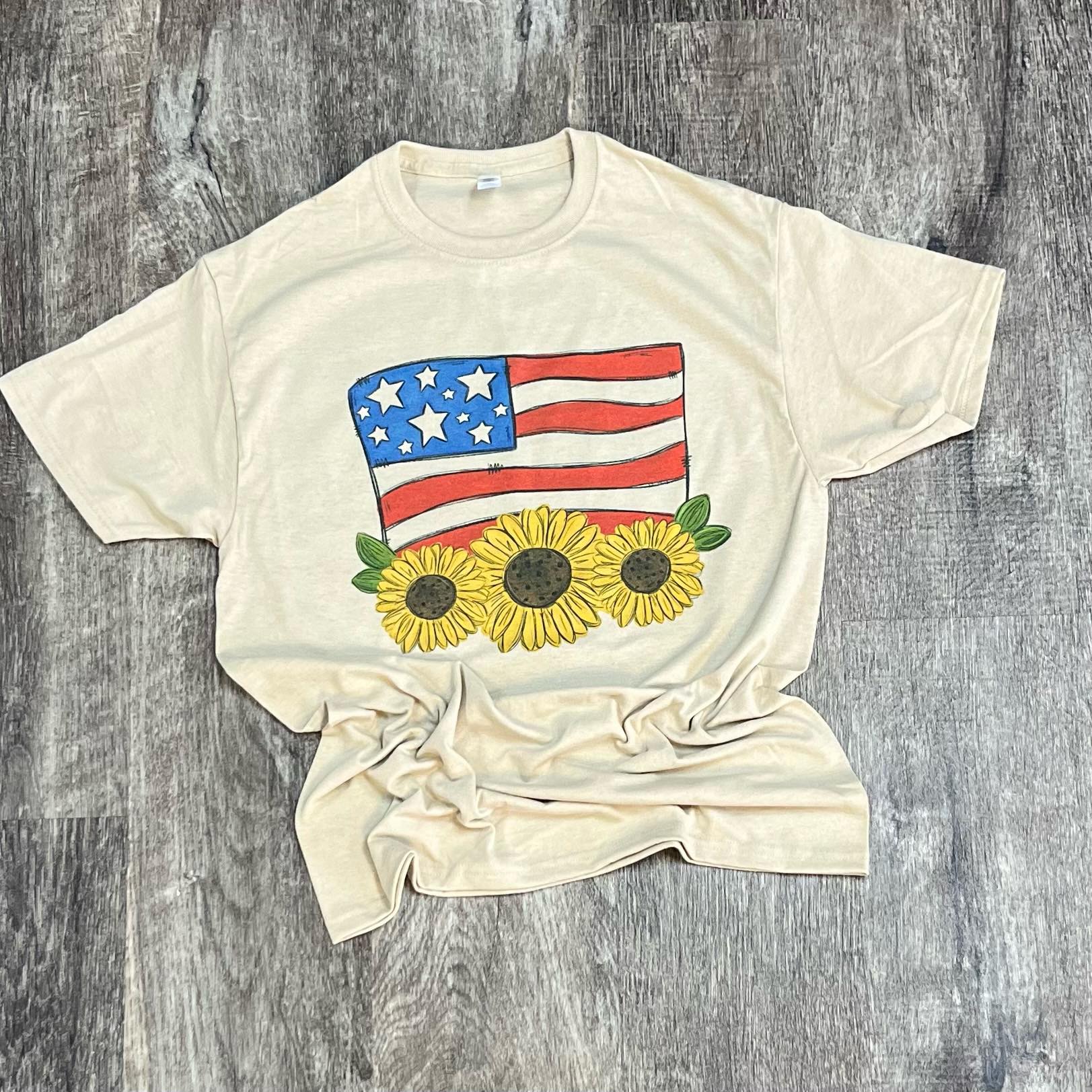 Flag with Sunflowers