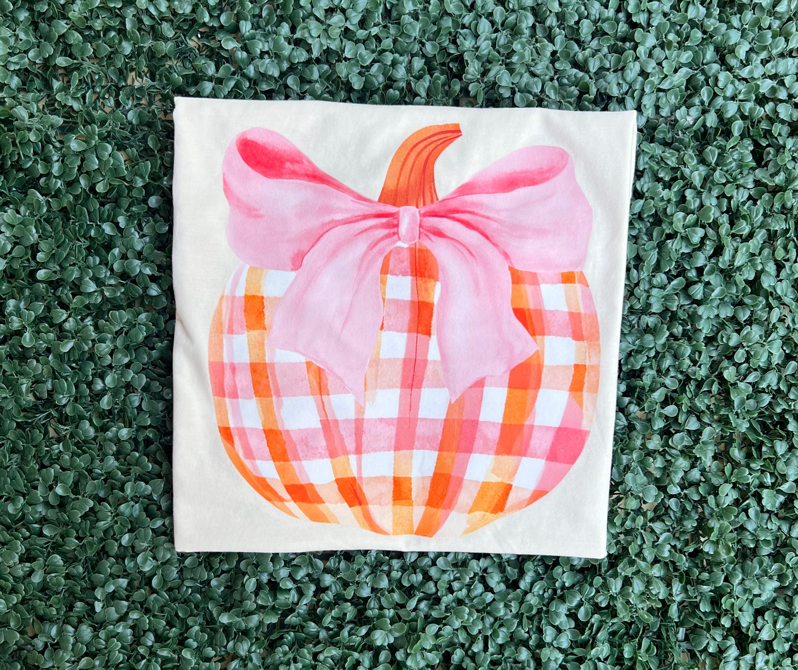 Fall 2025: Gingham Pumpin with Pink Bow