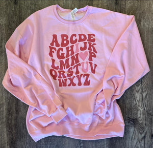 ABCDEFGH I LOVE YOU Sweatshirt