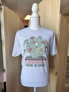 Grow in Grace 2 Peter 3:18 Cactus on Ash Gray