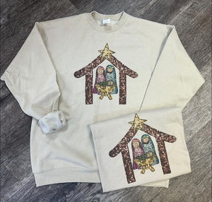 Glitter Nativity Tee/Sweatshirt