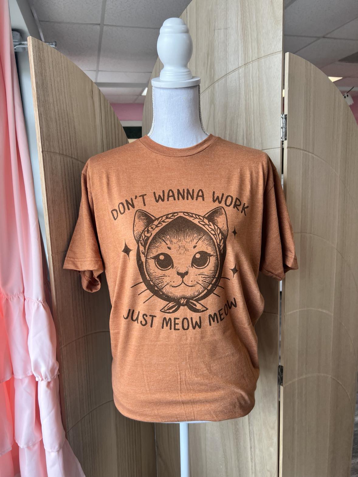 Rust Meow Don't Wanna Work Just Meow Meow on Heather Rust – Right Meow or Never