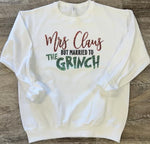 Load image into Gallery viewer, Mrs. Clause But Married To The Sweatshirt on White
