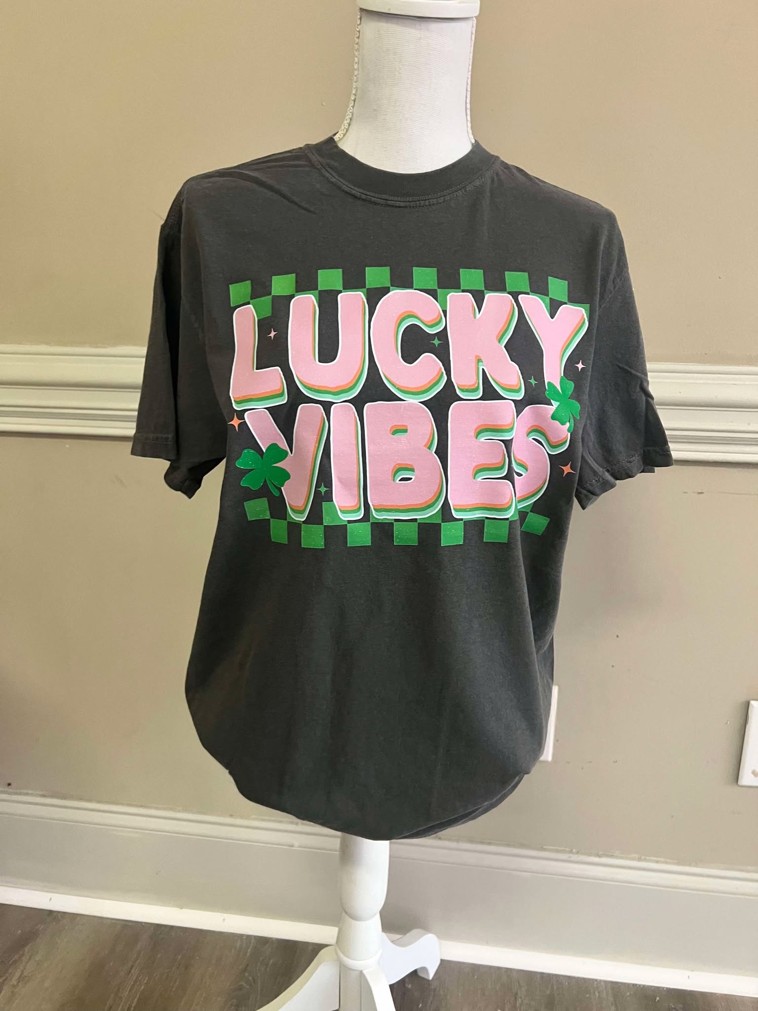 February T-SHIRT OF THE MONTH: Lucky Vibes on COMFORT COLORS