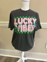 Load image into Gallery viewer, February T-SHIRT OF THE MONTH: Lucky Vibes on COMFORT COLORS
