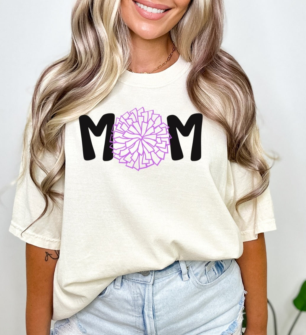 Cheer Mom CC Tee - choose POM color!