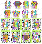 Load image into Gallery viewer, Preppy Polka Dot Sport Mom Comfort Colors Tee
