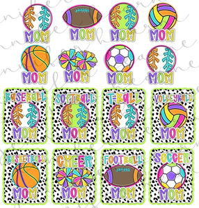 Preppy Polka Dot Sport Mom Comfort Colors Tee