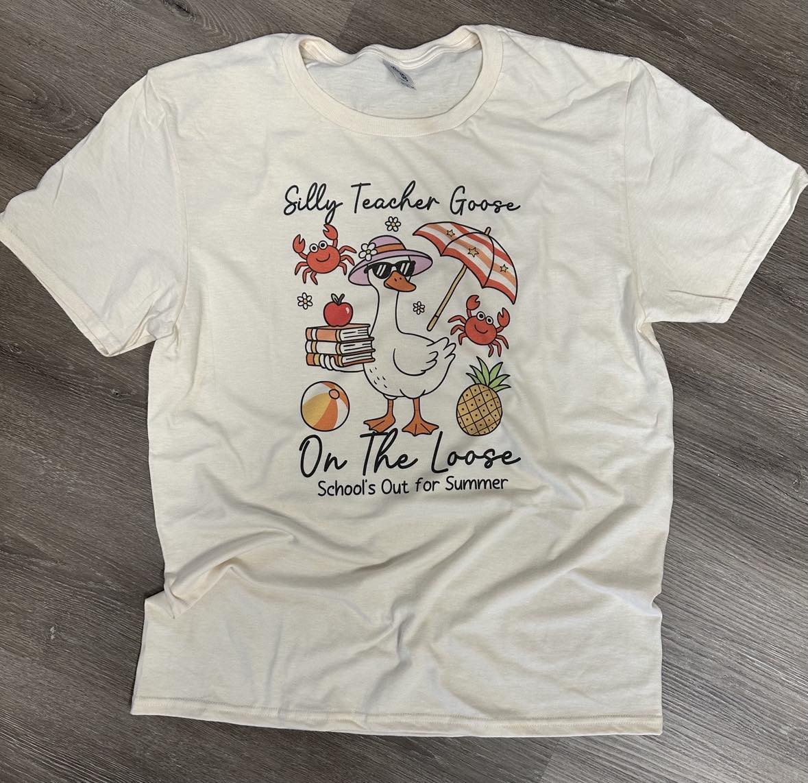 Silly Teacher Goose On The Loose on Cream