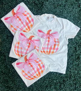 Fall 2025: Gingham Pumpin with Pink Bow