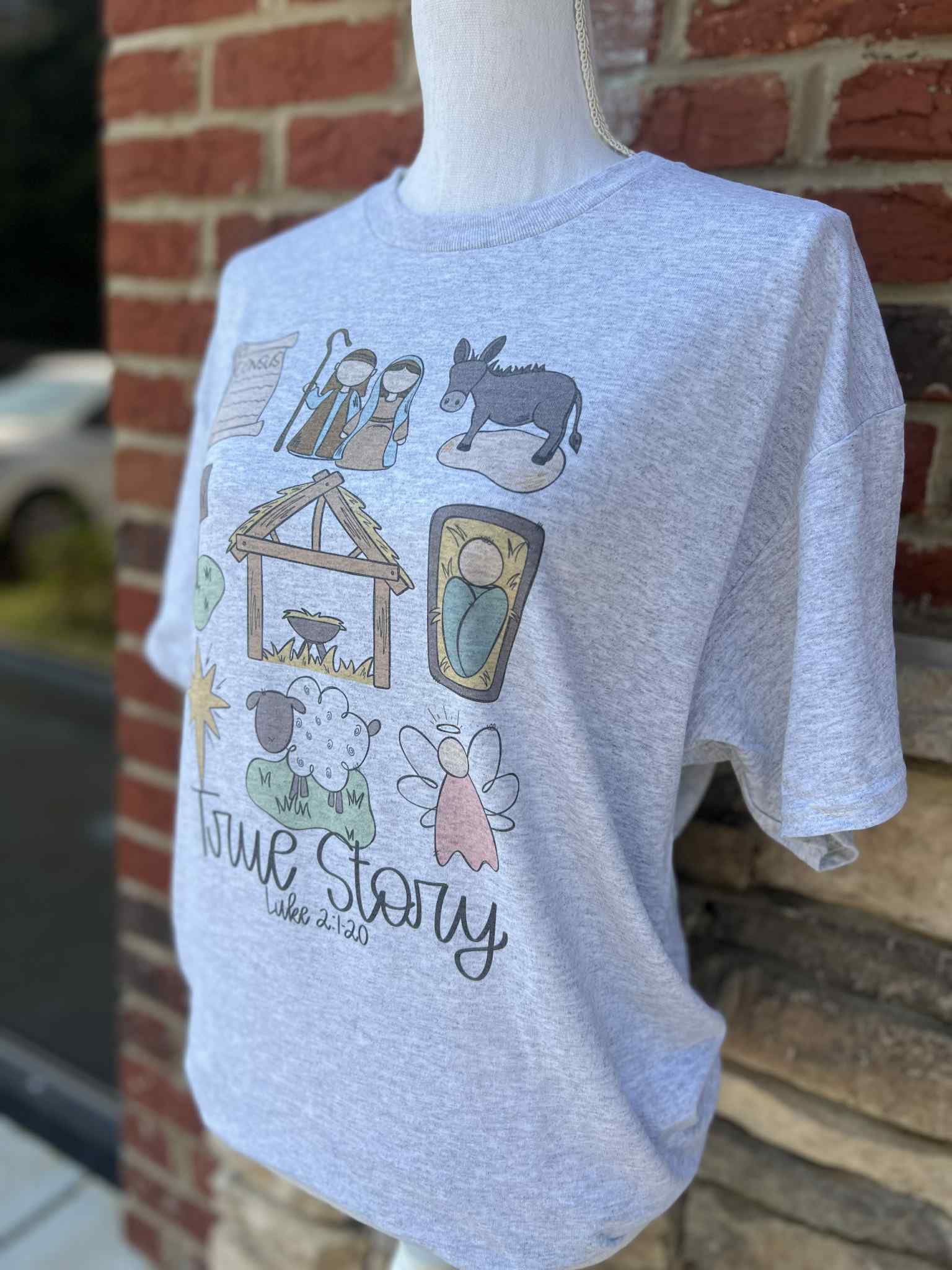 True Story Nativity Collage on Ash Gray