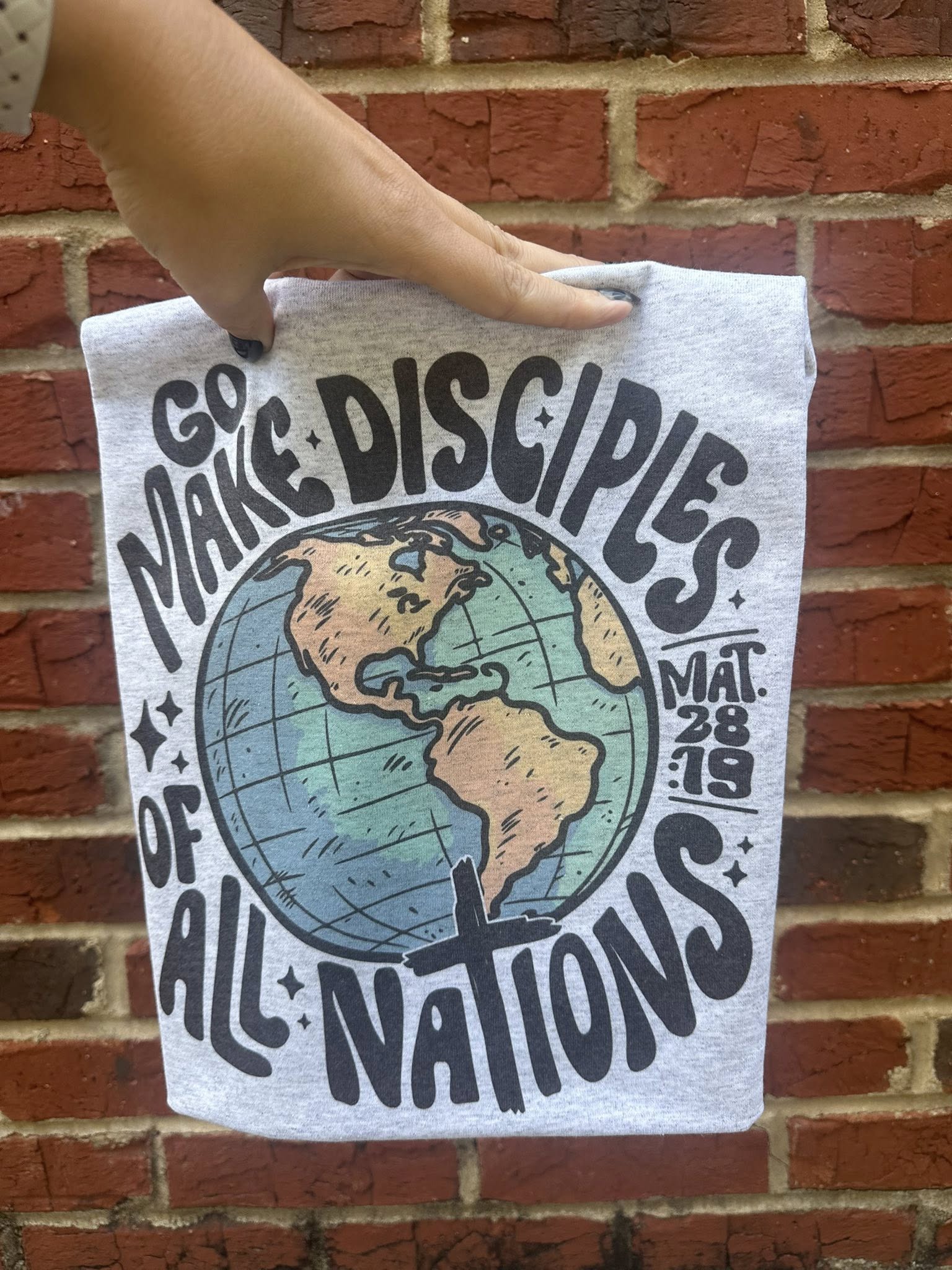 Go Make Disciples on Gildan Ash Gray