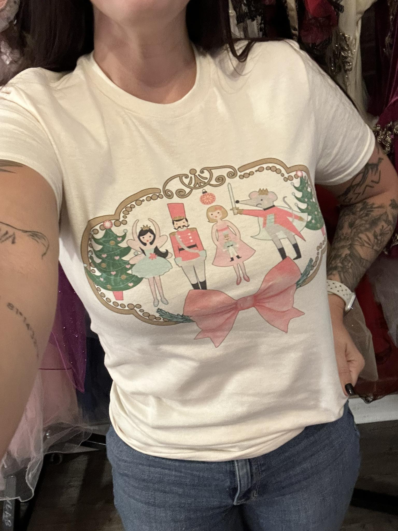 Nutcracker Frame on Jerzees Cream