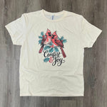 Load image into Gallery viewer, Comfort and Joy Cardinals Tee on Cream
