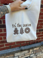 Load image into Gallery viewer, EMBROIDERED: &#39;Tis The Season on Cream
