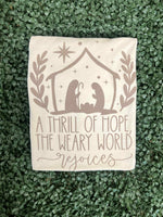 Load image into Gallery viewer, A Thrill of Hope (Brown Text) on Cream
