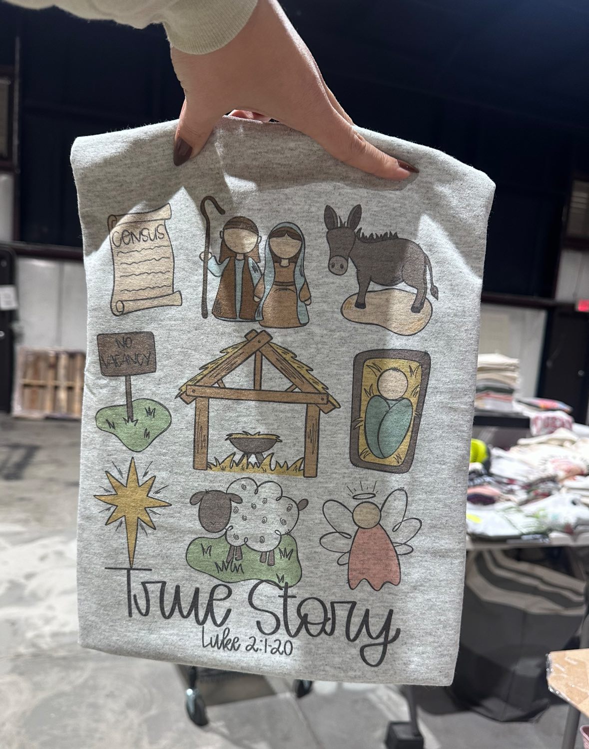 True Story Nativity Collage on Ash Gray