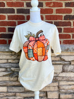 Load image into Gallery viewer, Fall 2025: Patchwork Pumpkin on Ivory CC
