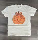 Load image into Gallery viewer, Fall 2025: Floral Pumpkin With Brown Gingham Bow on CC Ivory
