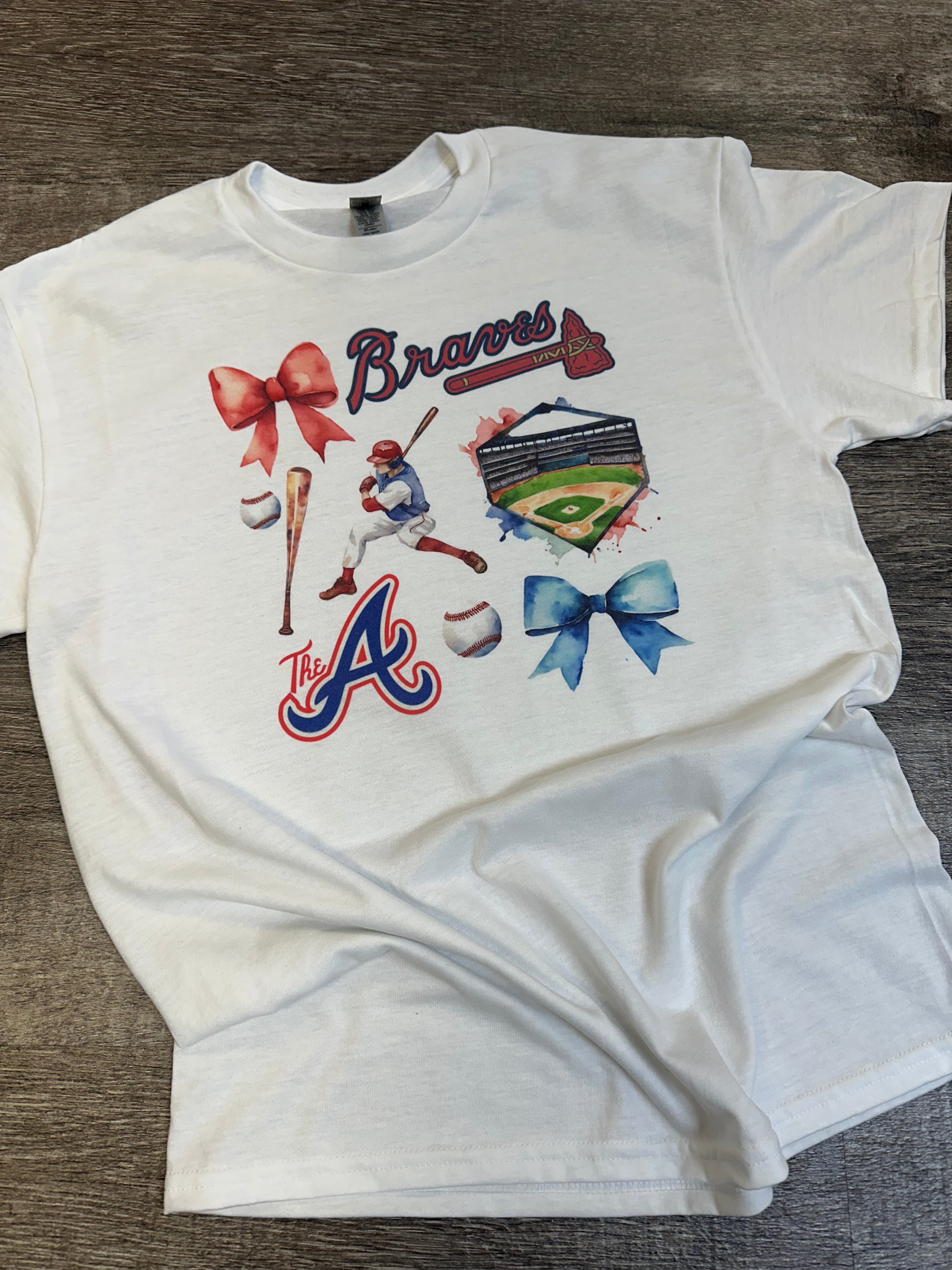 Atlanta Bow Baseball Collage Tee