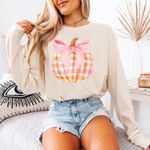 Load image into Gallery viewer, Fall 2025: Gingham Pumpin with Pink Bow
