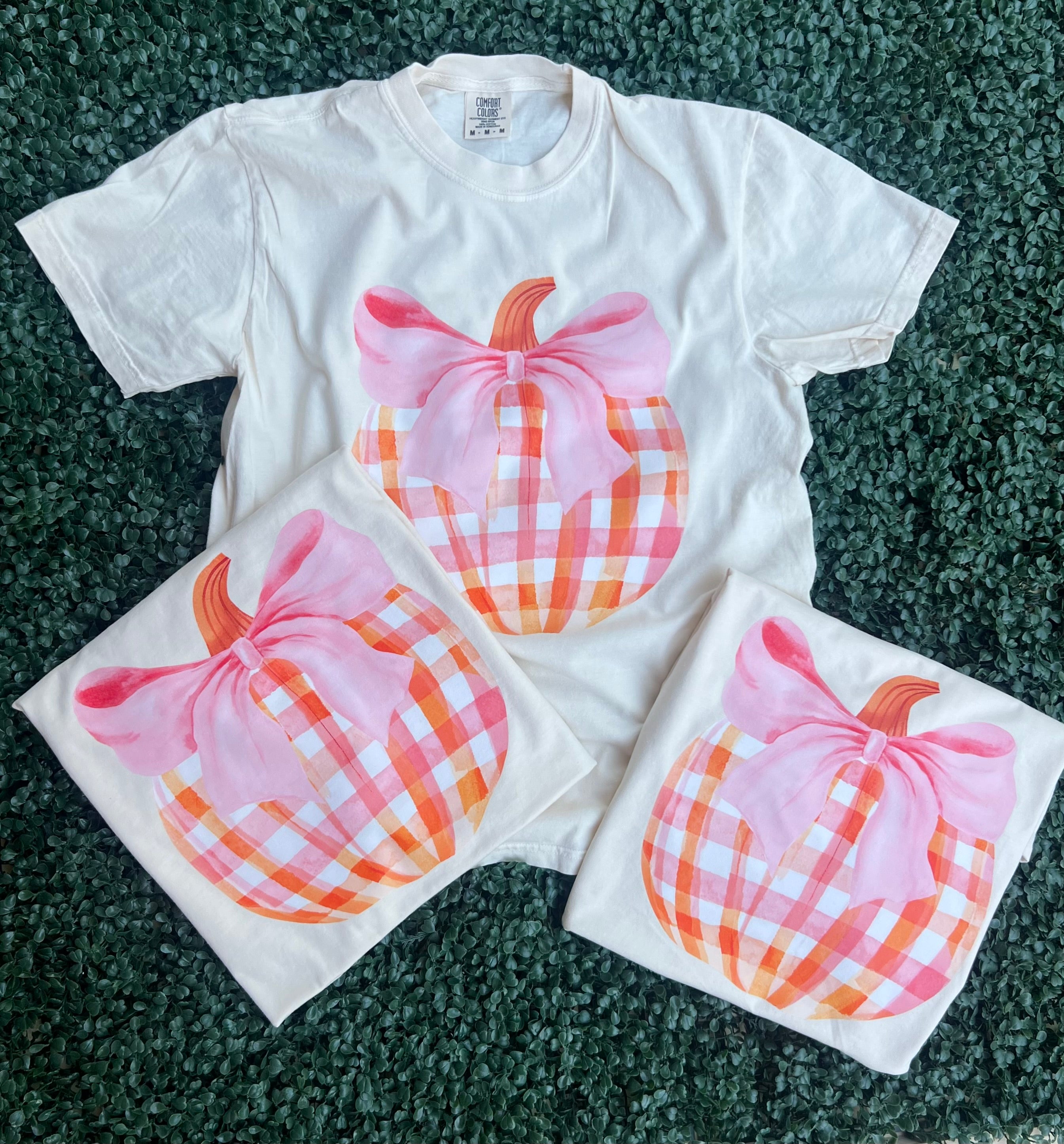 Fall 2025: Gingham Pumpin with Pink Bow