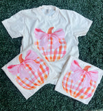 Load image into Gallery viewer, Fall 2025: Gingham Pumpin with Pink Bow
