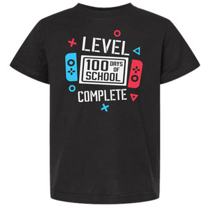 Level Complete 100 Days of School on Black - CLOSING WEDNESDAY 1/8