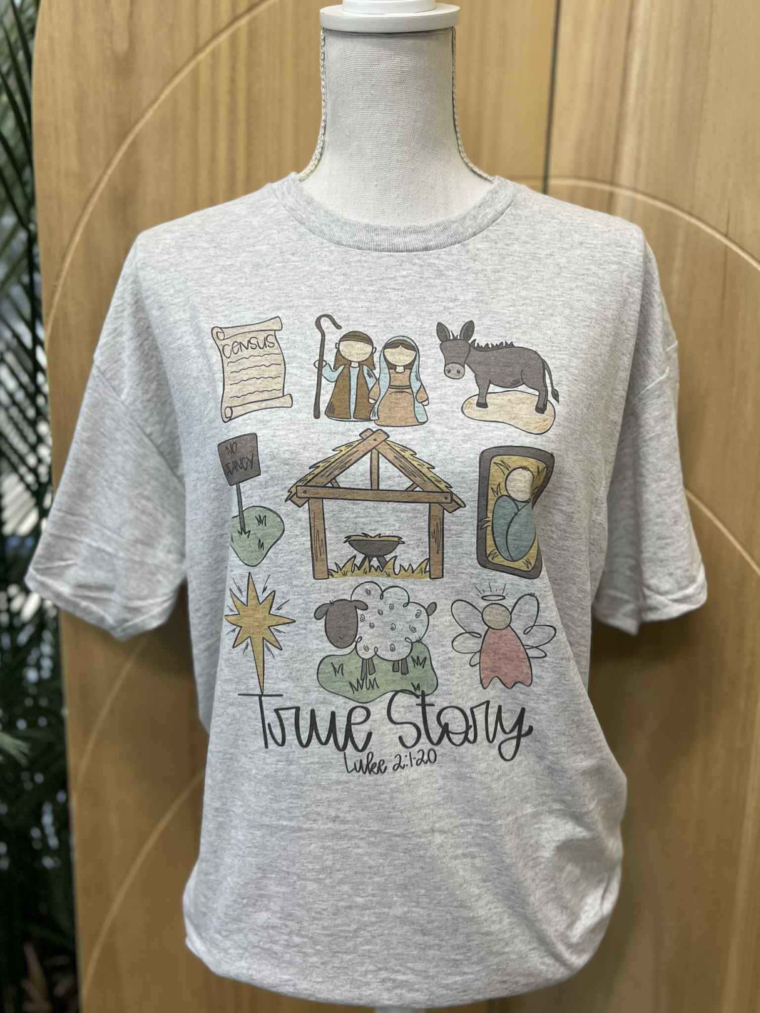 True Story Nativity Collage on Ash Gray