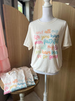 Load image into Gallery viewer, All My Life You Have Been Faithful Tee on Cream
