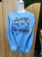 Load image into Gallery viewer, Sorry Got Plans Sweatshirt or Tee on Light Blue
