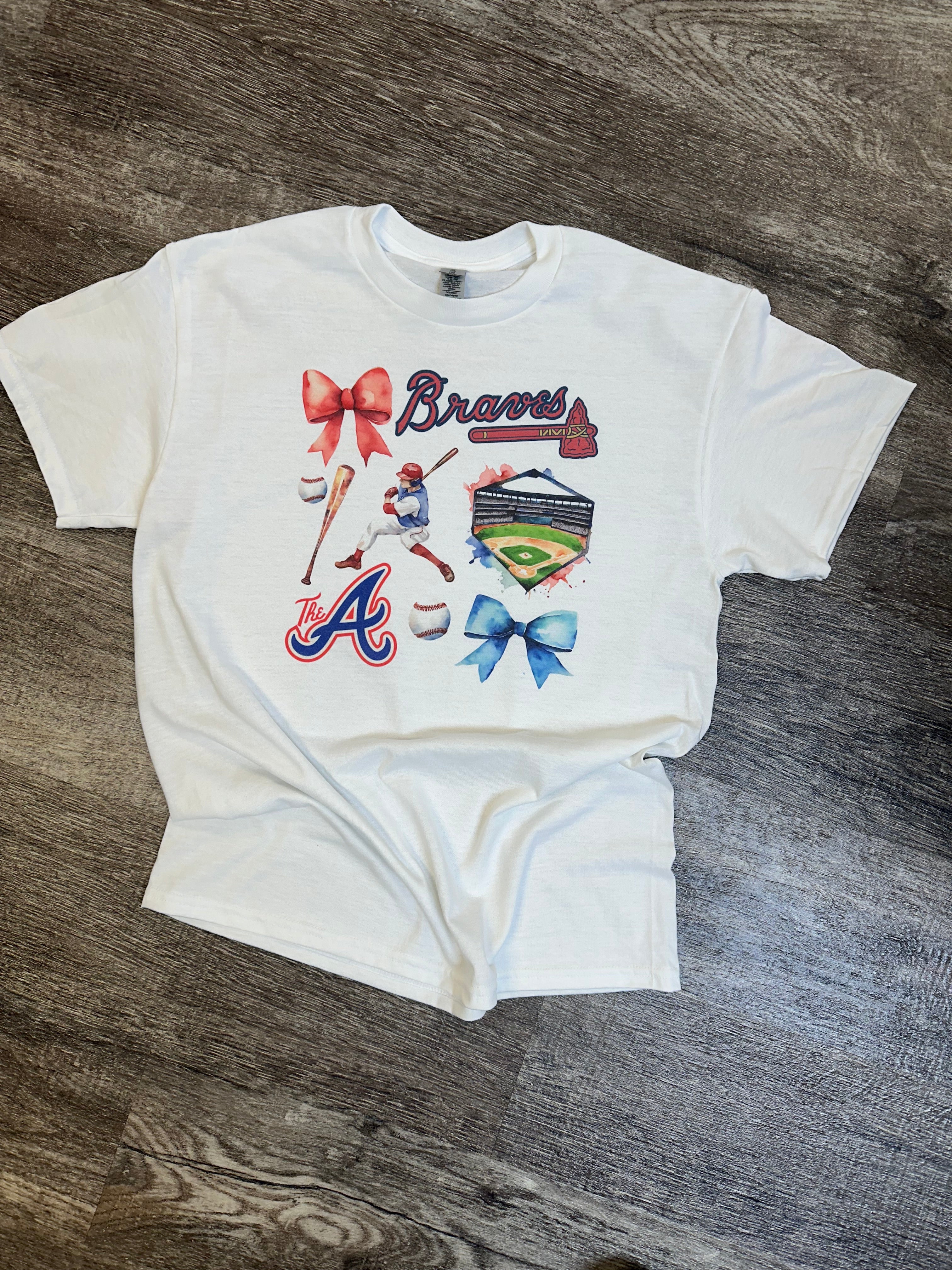 Atlanta Bow Baseball Collage Tee