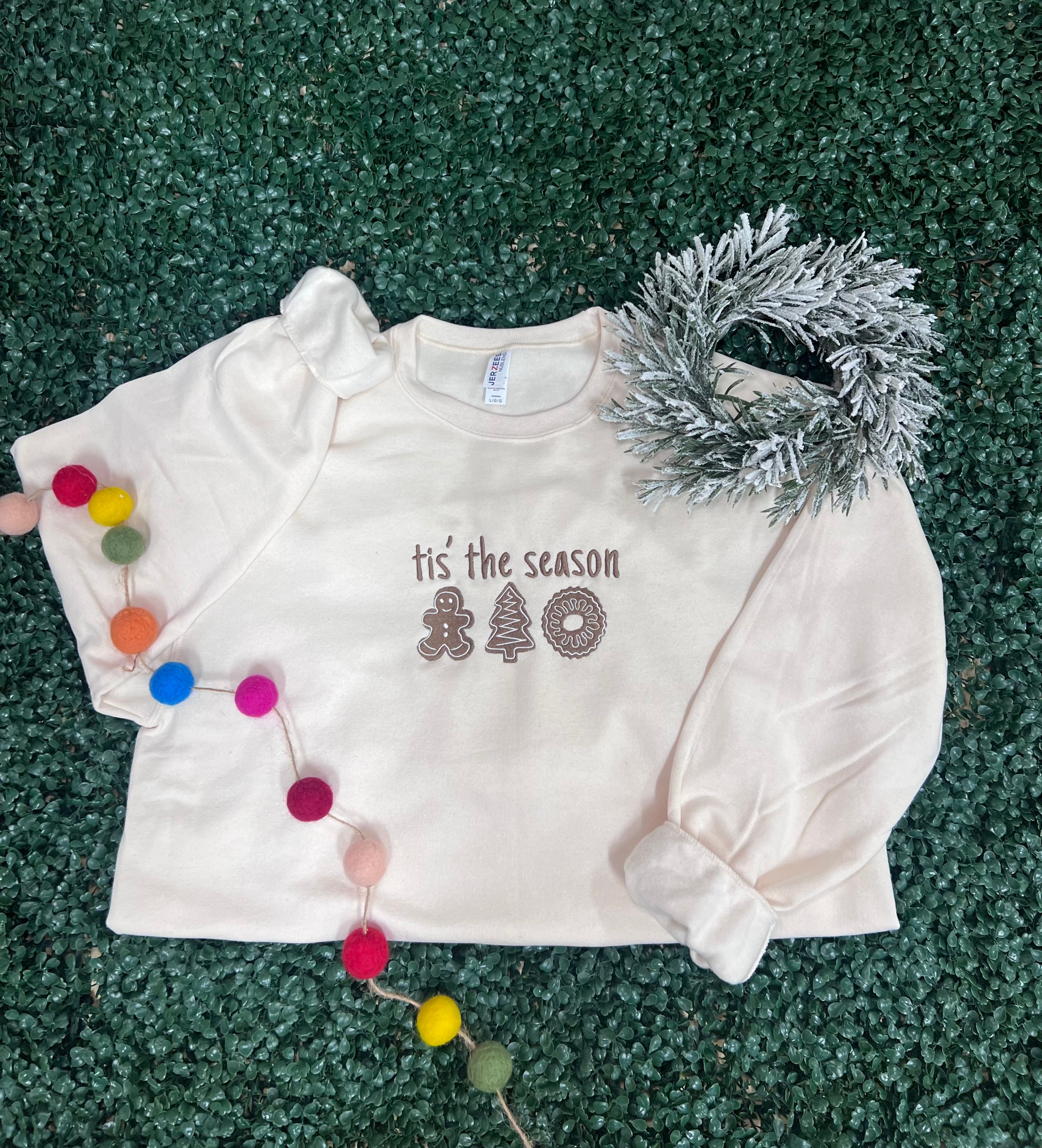 EMBROIDERED: 'Tis The Season on Cream