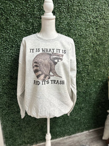 It Is What It Is and TRASH Sweatshirt/Tee