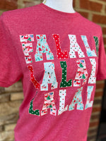 Load image into Gallery viewer, Fa La La on Gildan Softstyle Heather Red
