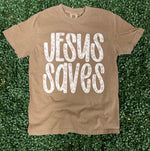 Load image into Gallery viewer, Jesus Saves Floral on Comfort Colors (Shown on Espresso)
