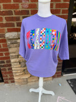 Load image into Gallery viewer, Patterned TEACHER on Comfort Colors (Shown on Violet)
