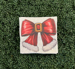 Load image into Gallery viewer, Santa Bow Sweatshirt on Ash Gray
