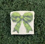 Load image into Gallery viewer, Green Man Bow Sweatshirt on Ash Gray
